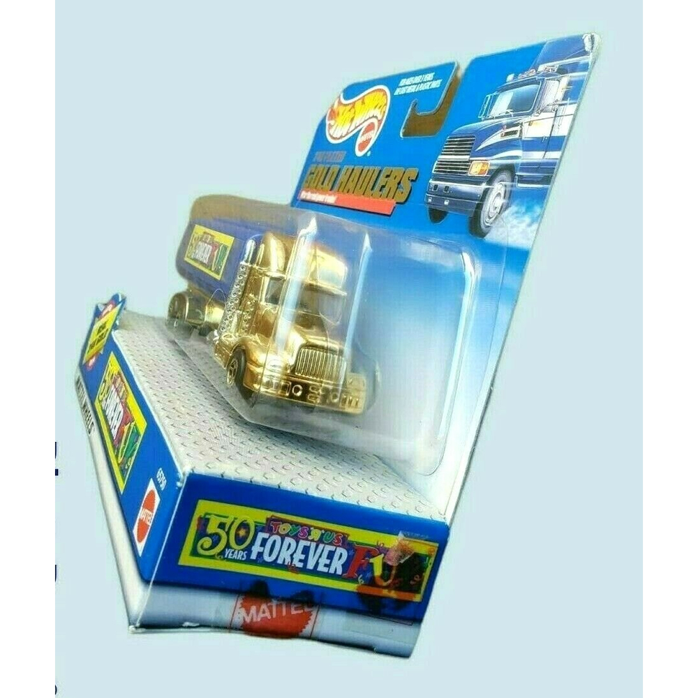 1998 Hot Wheels 24K Plated Gold Semi Truck Haulers Toys R Us 50 Years Forever - Picture 6 of 11